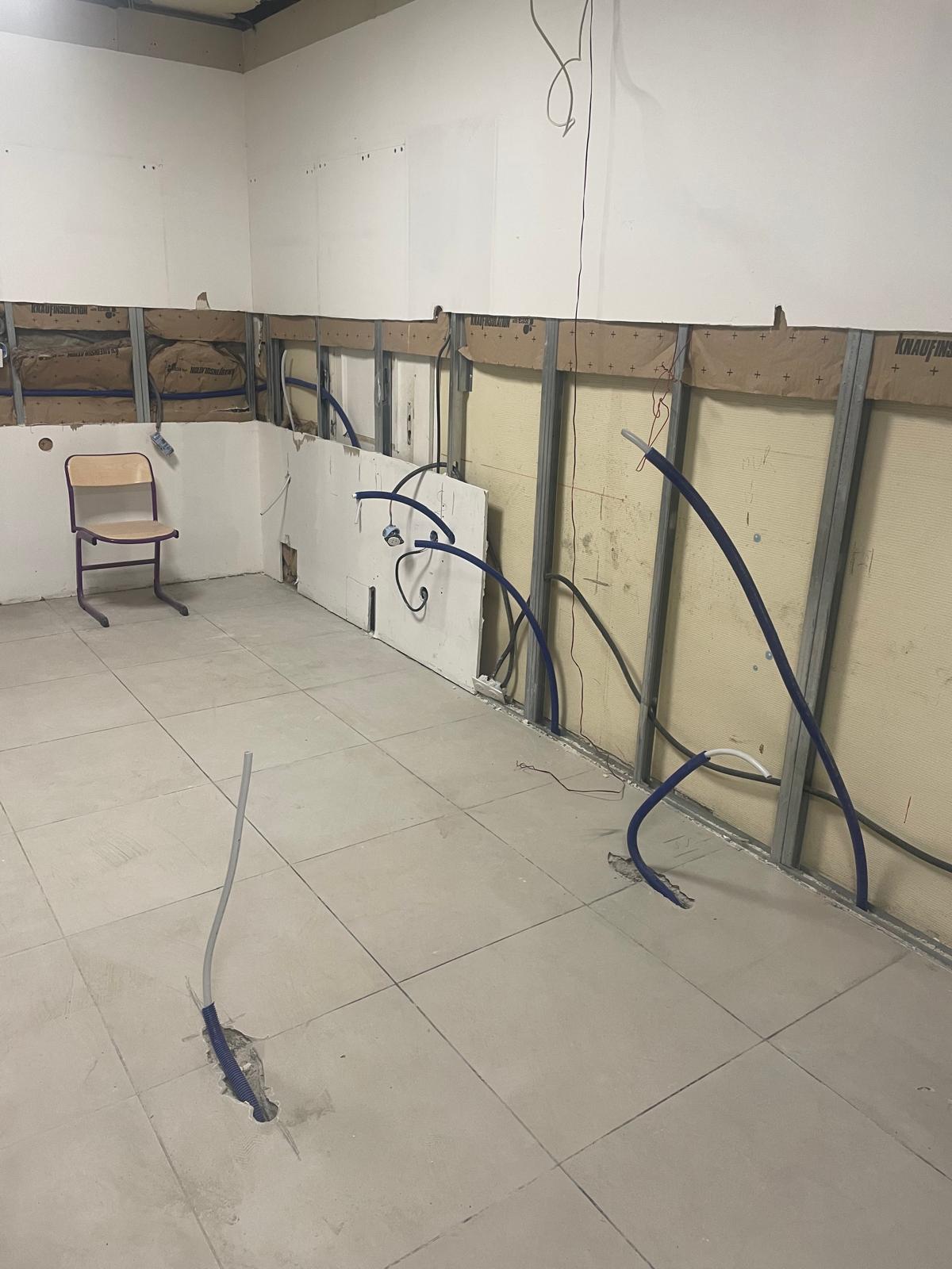 Travaux salle des ablutions